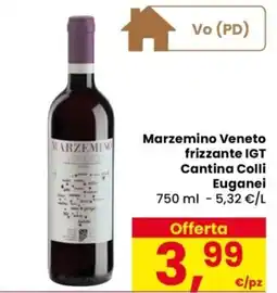 Despar Marzemino Veneto frizzante IGT Cantina Colli Euganei offerta