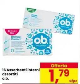 Despar 16 Assorbenti interni assortiti o.b. offerta
