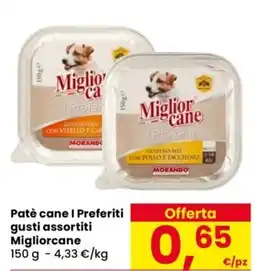 Despar Patè cane I Preferiti gusti assortiti Migliorcane offerta