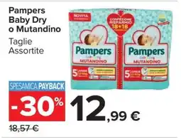 Carrefour Pampers Baby Dry o Mutandino offerta