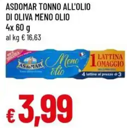 A&O Asdomar tonno all'olio di oliva meno olio offerta