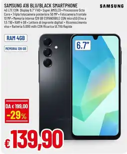 A&O SAMSUNG A16 BLU/BLACK SMARTPHONE offerta