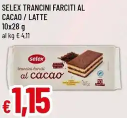 A&O Selex trancini farciti al cacao/latte offerta