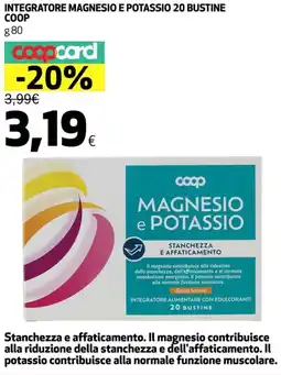 Coop COOP Integratore magnesio e potassio 20 bustine offerta