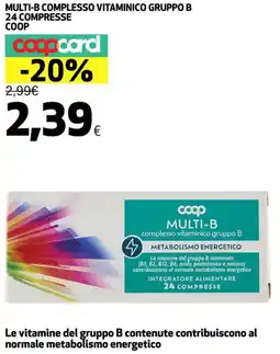 Coop COOP Multi-b complesso vitaminico gruppo b offerta