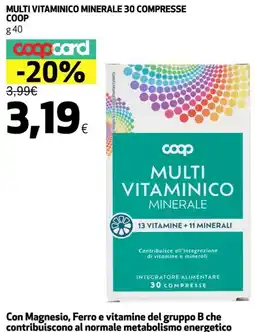 Coop COOP Multi vitaminico minerale 30 compresse coop offerta