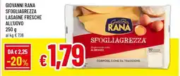 A&O Giovanni rana sfogliagrezza lasagne fresche all'uovo offerta