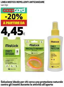 Coop Linea MISTICK repellenti antizanzare offerta