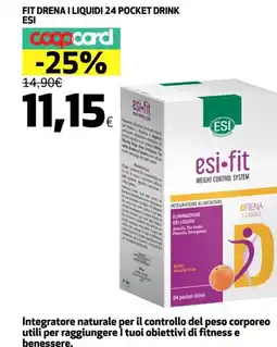 Coop ESI Fit drena i liquidi 24 pocket drink offerta