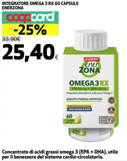Coop Integratore omega 3 rx 60 capsule ENERZONA offerta