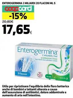 Coop ENTEROGERMINA 2 miliardi 20 flaconi ml 5 offerta
