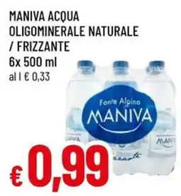 A&O Maniva acqua oligominerale naturale / frizzante offerta