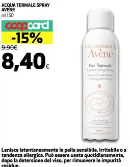 Coop Acqua termale spray AVENE offerta