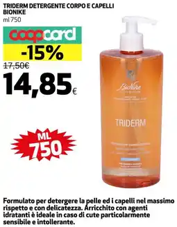 Coop Triderm detergente corpo e capelli BIONIKE offerta