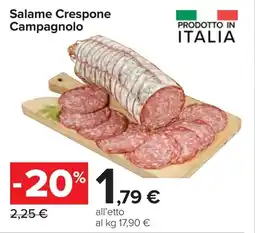 Carrefour Salame Crespone Campagnolo offerta