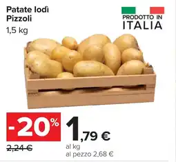 Carrefour Patate lodi Pizzoli offerta