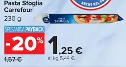 Carrefour Pasta Sfoglia Carrefour offerta