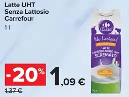 Carrefour Latte UHT Senza Lattosio Carrefour offerta