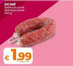 Coop SICANÌ Salsiccia curva dolce/piccante 250 g offerta