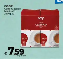 Coop COOP Caffè Classico Macinato 250 g x2 offerta