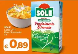 Coop SOLE Latte UHT Parz. Scremato 1 Lt offerta