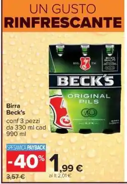 Carrefour Birra Beck's offerta