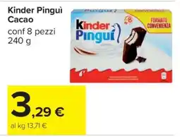 Carrefour Kinder Pinguì Cacao offerta