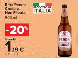 Carrefour Birra Peroni Cruda o Non Filtrata offerta