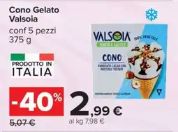 Carrefour Cono Gelato Valsoia offerta