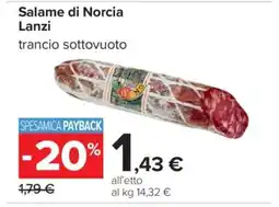 Carrefour Salame di Norcia Lanzi offerta