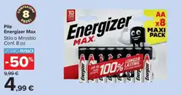 Carrefour Pile Energizer Max offerta