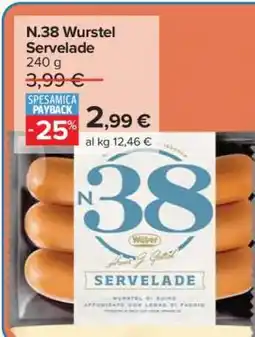 Carrefour N.38 Wurstel Servelade offerta