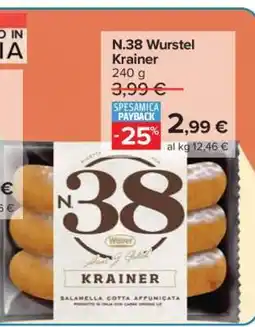 Carrefour N.38 Wurstel Krainer offerta