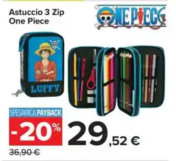 Carrefour Astuccio 3 Zip One Piece offerta