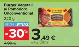 Carrefour Burger Vegetali al Pomodoro Unconventional offerta