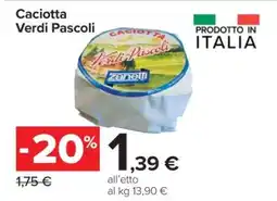 Carrefour Caciotta Verdi Pascoli offerta