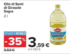 Carrefour Olio di Semi di Girasole Sagra offerta
