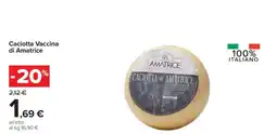 Carrefour Caciotta Vaccina di Amatrice offerta