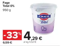 Carrefour Fage Total 0% offerta