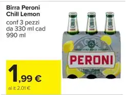 Carrefour Birra Peroni Chill Lemon offerta