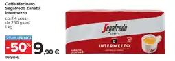 Carrefour Caffè Macinato Segafredo Zanetti Intermezzo offerta
