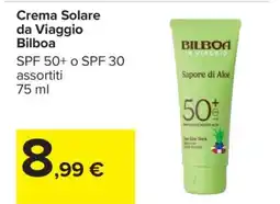 Carrefour Crema Solare da Viaggio Bilboa offerta
