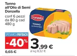 Carrefour Tonno all’Olio di Semi Donzella offerta