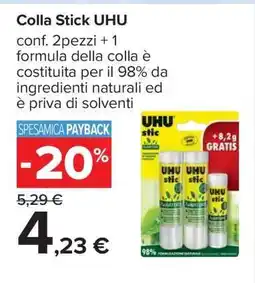 Carrefour Colla Stick UHU offerta
