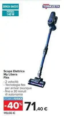 Carrefour Scopa Elettrica My Libera Flex offerta