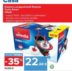 Carrefour Sistema Lavapavimenti Rotante Turbo Smart offerta
