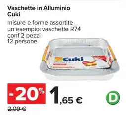 Carrefour Vaschette in alluminio CUKI offerta