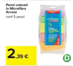 Carrefour Panni colorati in Microfibra Arcasa offerta
