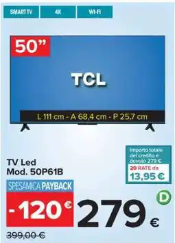 Carrefour TV Led Mod. 50P61B offerta