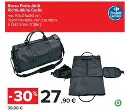 Carrefour Borsa Porta Abiti Richiudibile Cadix offerta